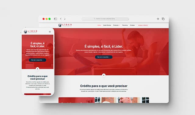 Líder Financiamentos - Website Institucional